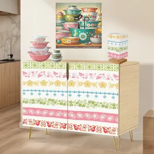 Pyrex Lover Collector, Side Board Credenza Display Wooden Storage Cabinet