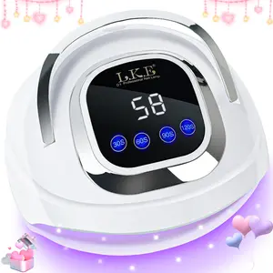 LKEnail D1 UV Nail Light, UV LED Nail Lamp with 4 Timer Settings,LED Nail Light Compatible with All Gel Types, Quick Drying Nail Dryer for Home Salon Valentine's Day, White