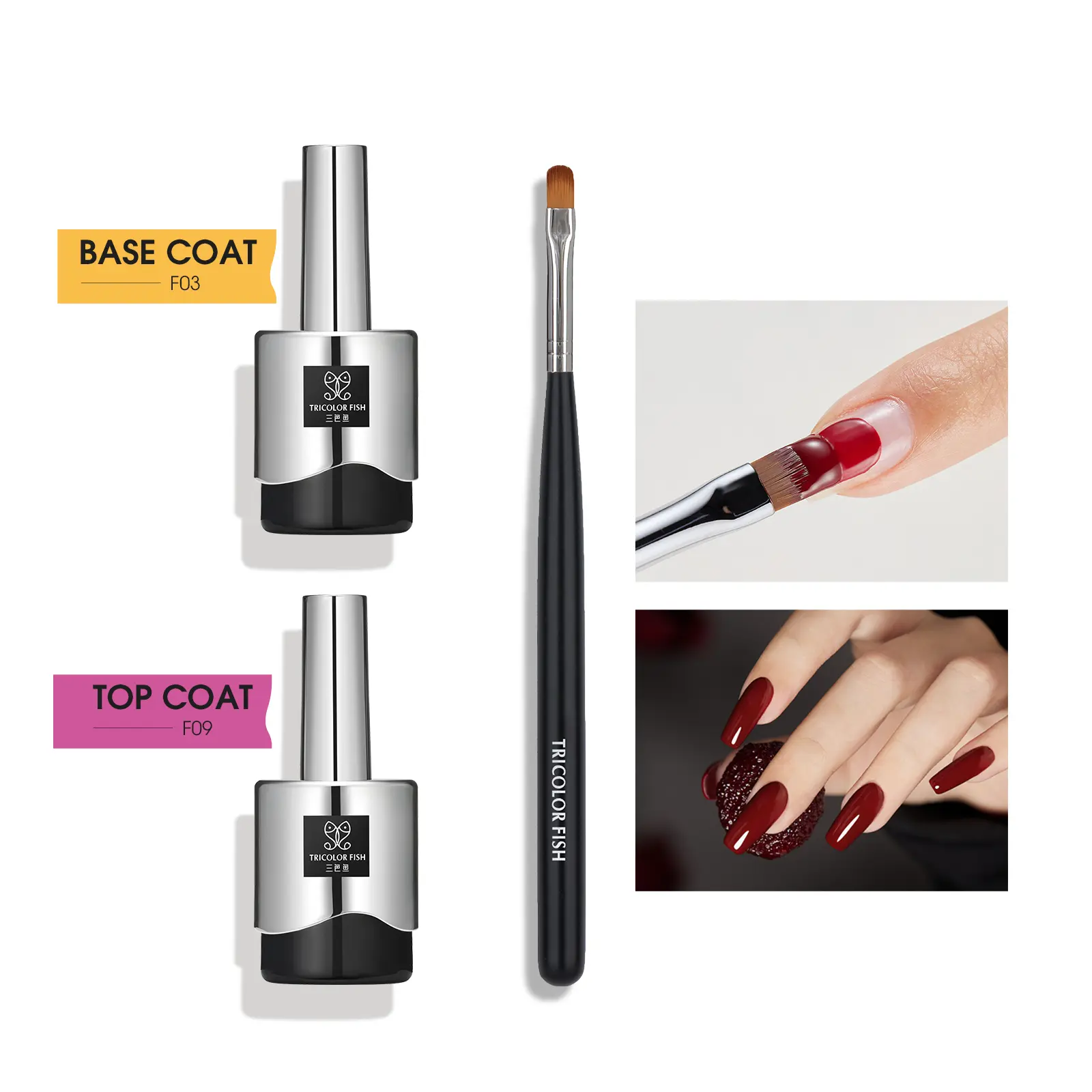 Top Coat Base Gel +light therapy pen
