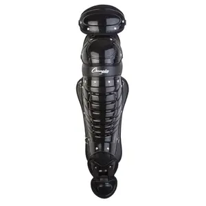 212 MAIN Pro Adult 16.5 in. Double Knee Shinguard, Black, Softball Protection, Contoured Pad, Custom Fit, Wraparound Design