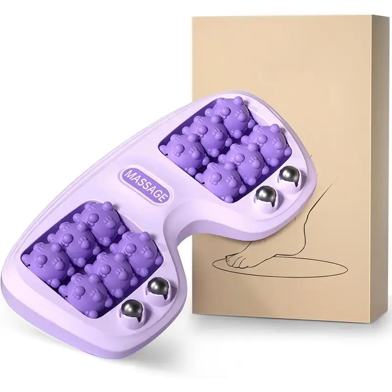 Dual-Foot Acupressure Roller Massager - Self Care Gadgets, Plantar Fasciitis Relief Tool, Stress Relief, Improved Circulation, Portable Reflexology Gear for Home & Office (Sports & Outdoor Protective Accessory)