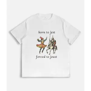 Born to Jest Forced to Joust Shirt. Funny Meme Tee. Medieval Middle Ages. T-shirt Tshirt Tees T.  Gamer Gaming Fantasy