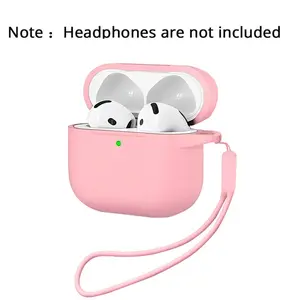 AirPods 4 Protective Soft Silicone Case, Fits AirPods 4 Generation, Front LED Visibility Design, Durable and Stylish Audio Protection Accessory with Silicone Lanyard