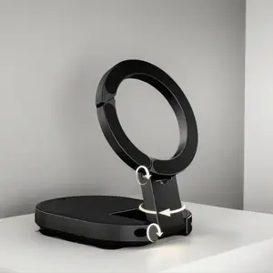 3-in-1 Suction Magnetic Phone Holder for MagSafe, 360° Rotatable Phone Tripod Mount with Carabiner Clip, Compatible with iPhone 17-12, Ideal for Car Dashboard, Gym, Kitchen, Office