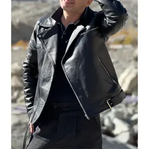 Men's Rider Casual Slim Biker Motorcycle Faux Leather Jacket.