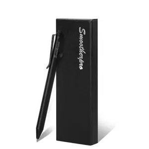 SMOOTHERPRO Bolt Action Ballpoint Pen, Stainless Steel EDC Writing Pen, Pilot G2 Refill Compatible, Left-Handed Friendly accessories office adhd