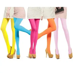 18colors Women Candy Color Warm Sexy Tights 120D Velvet Seamless Pantyhose Large Elastic Long Stockings Nylon Womenswear