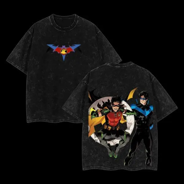 Robin & Nightwing Inspired Tee V1 Fashion Cotton, Full Colors, Full Sizes, For Men, For Women