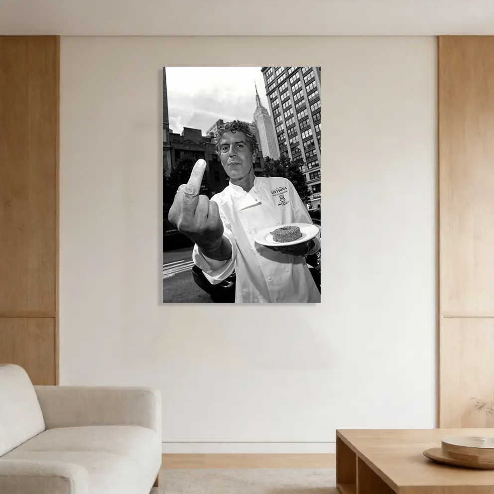 Anthony Bourdain HomeDecor WallArt LivingRoom Canvas for Bedroom Decor Canvas Poster Aesthetic Office Bathroom Painting Picture Print Modern Family Decoration wall decor