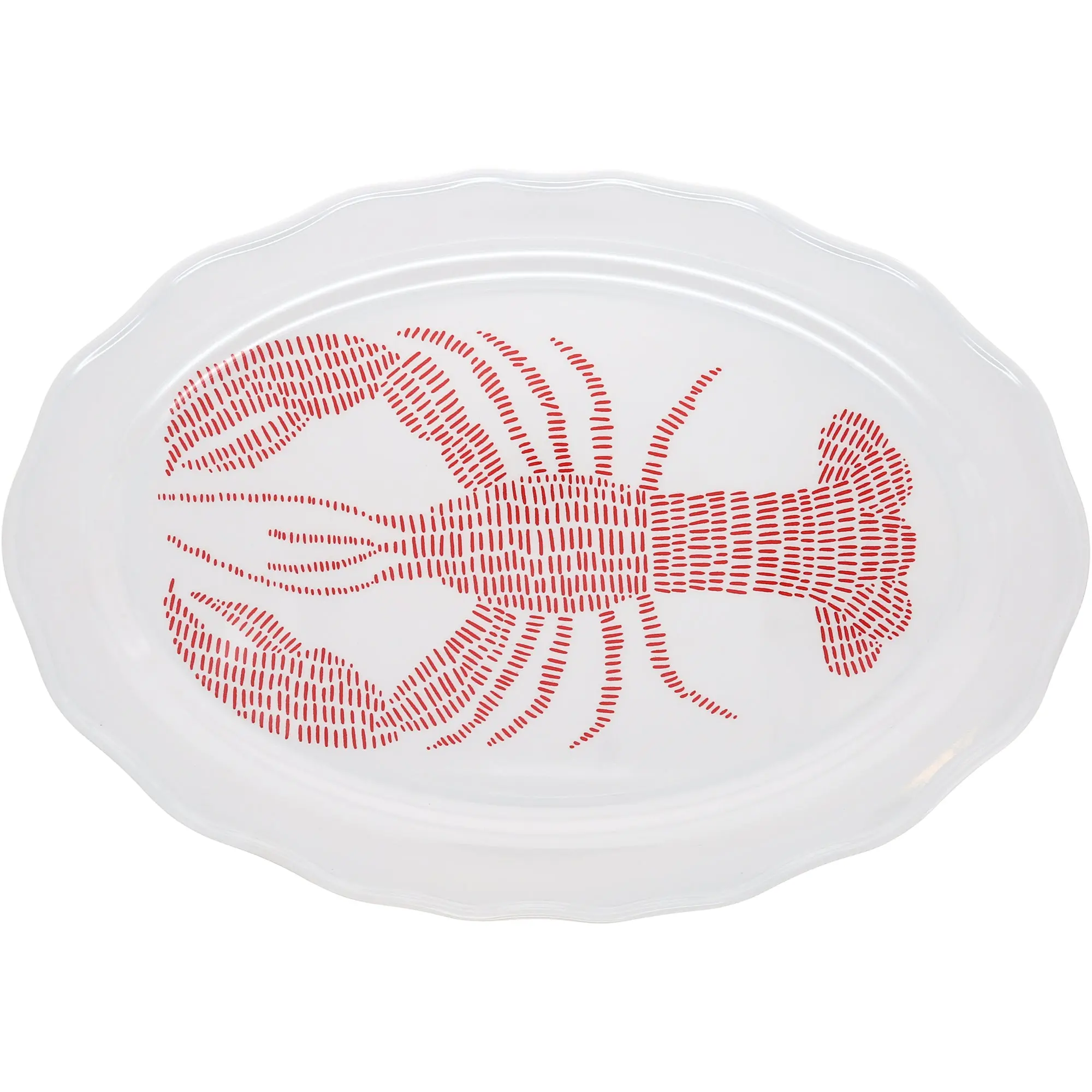 Coastal 20" Melamine Serving Tray