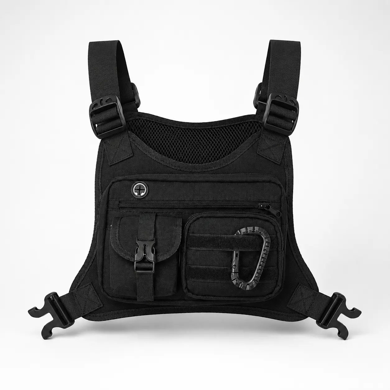 Military Style Tactical Chest Bag for Men, Lightweight Oxford Chest Rig Pack with Adjustable Straps for Outdoor Sports and Daily Carry storage convenient