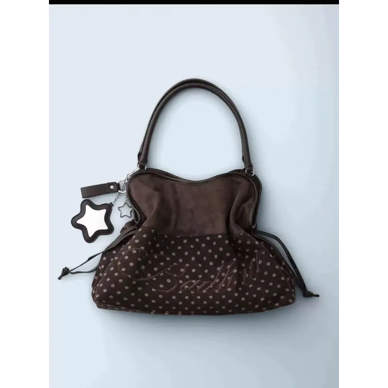 Brown polka dots (comes with a star pendant)