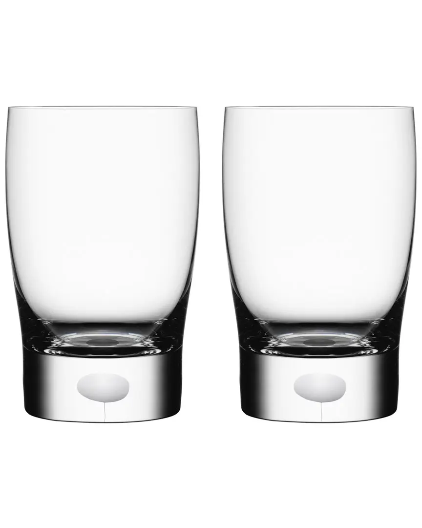 Orrefors Set of 2 Intermezzo Satin Juice Tumblers