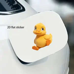 Cute Duck Heart Vinyl Sticker, Self-Adhesive, One-Time Use, for Cars, Trucks, Motorcycles, Windows, Walls, Glass, Metal, Ceramic
