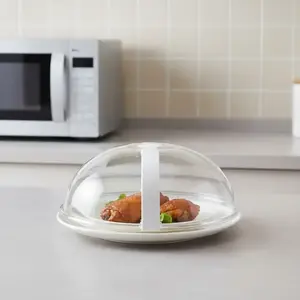 Reusable Microwave Splatter Cover with Handle, Modern Kitchen Tool, Food Storage Lid, Essential Kitchen Accessory, Durable and Easy to Clean