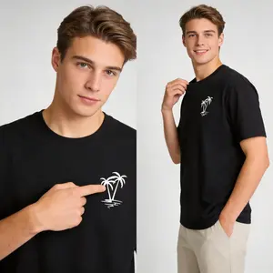 Mens Summer Short-Sleeve Crew Neck T-Shirt – Casual athletic base layer with a print, breathable and comfortable for hot weather, machine washable, suitable for outdoor wear, ideal for casual outfits and layering.