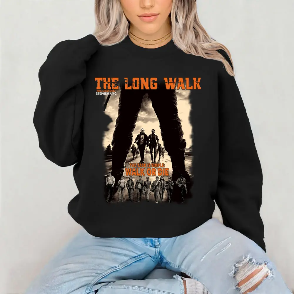 The Long Walk T-shirt, Sweatshirt Hoodie, Horror Movie 2025 Tee, Best Gift For Fans, Unisex Graphic Print Tee