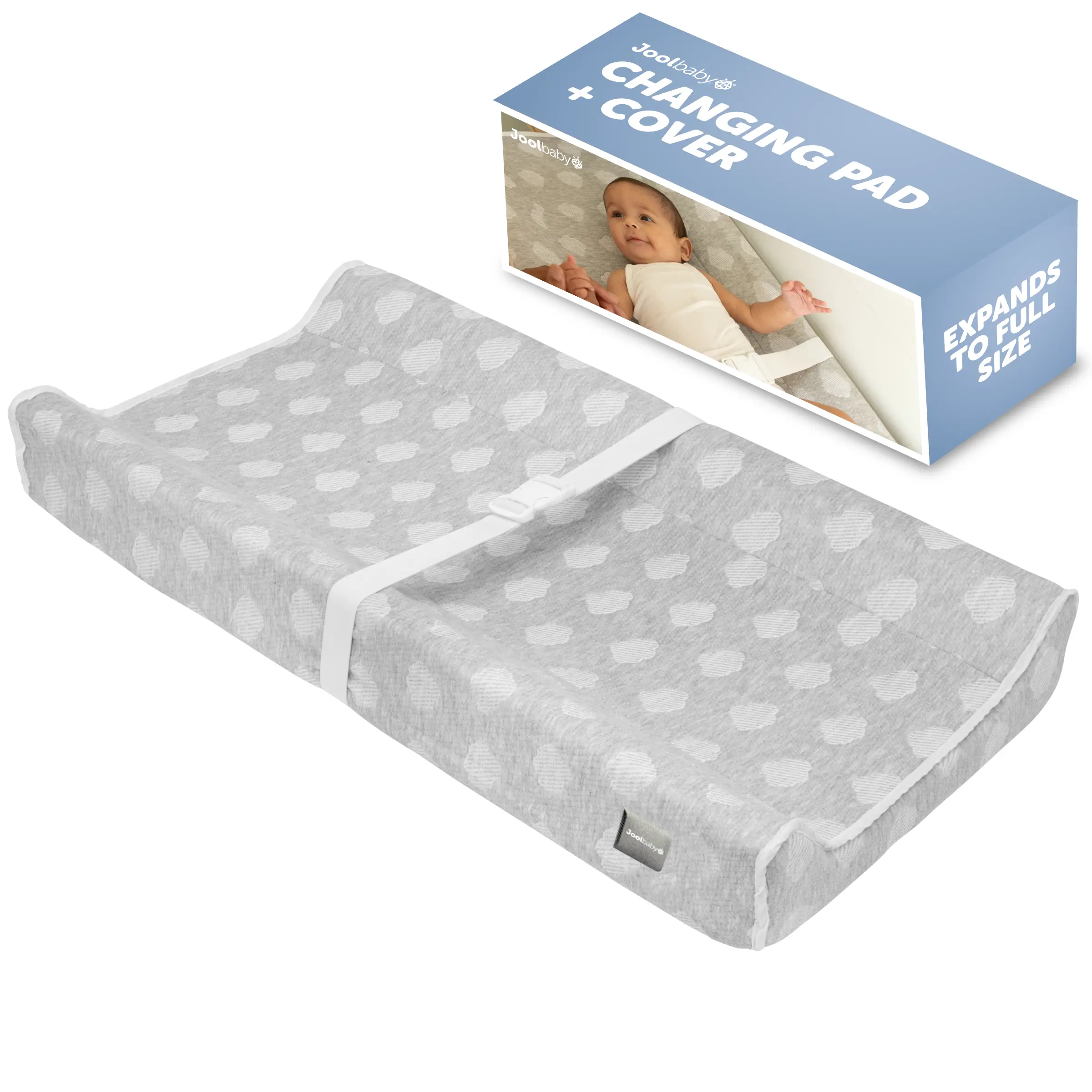 Jool Baby Soft Changing Pad + Washable Cover, Non-Slip - Fits Standard Changing Tables & Dressers Jool Baby Soft Changing Pad + Washable Cover, Non-Slip - Fits Standard Changing Tables & Dressers