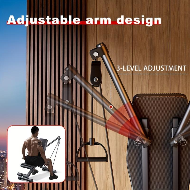 Sports equipment 1pc Adjustable Weight Bench For Full Body Workout, Foldable Bench Press Bench With Resistance Bands, For Strength Training, Body Workout