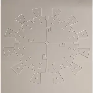 Clock Face Stencil,Clock Universal Clock Stencil with gaps for numerals for resin clock marking (40cm)