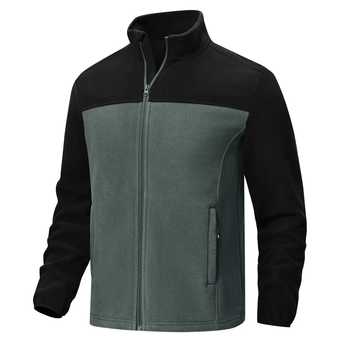 GOPUNE Men's Fleece Jacket Full Zip Lightweight Warm Outdoor Hiking Casual Jacket