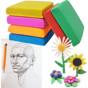 Kneaded Erasers for Artists 6 Pack Kneadable and Moldable Art Eraser, Stretchy Putty Erasers Needed for Drawing, Charcoal, Sketching, and Blending Effects