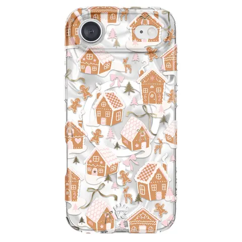 Velvet Caviar Gingerbread Dreams Christmas iPhone Case - Frosting-Inspired, Cute Pearl, Holographic Base, MagSafe Fit, Anti-Drop Shockproof, Drop-Tested, Compatible with iPhone 15 Pro & Other Models, Mobile Phone Accessory