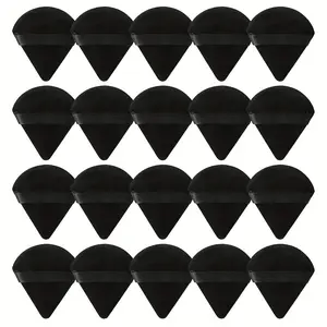 20 Triangle Makeup Sponges, Travel-Friendly Loose Powder Applicators, Face Setting Sponge, Press-On Sponge for Face and Eyes, Triangle Powder Puff