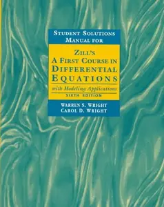USED-Student Solutions Manual for Zill's First Course in Differential Equations with Modeling Applications by Warren S Wright (Paperback)