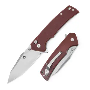 KLAKEN J313 RIVEN, D2 / Damascus Blade With G10 Handle EDC Folding Pocket Outdoor Camping Knife