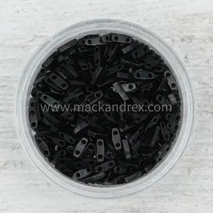 0401 Black - Quarter Tila Beads