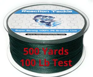 Braided Fishing Line - 500 Yards - 100 Lb Test - Moss Green