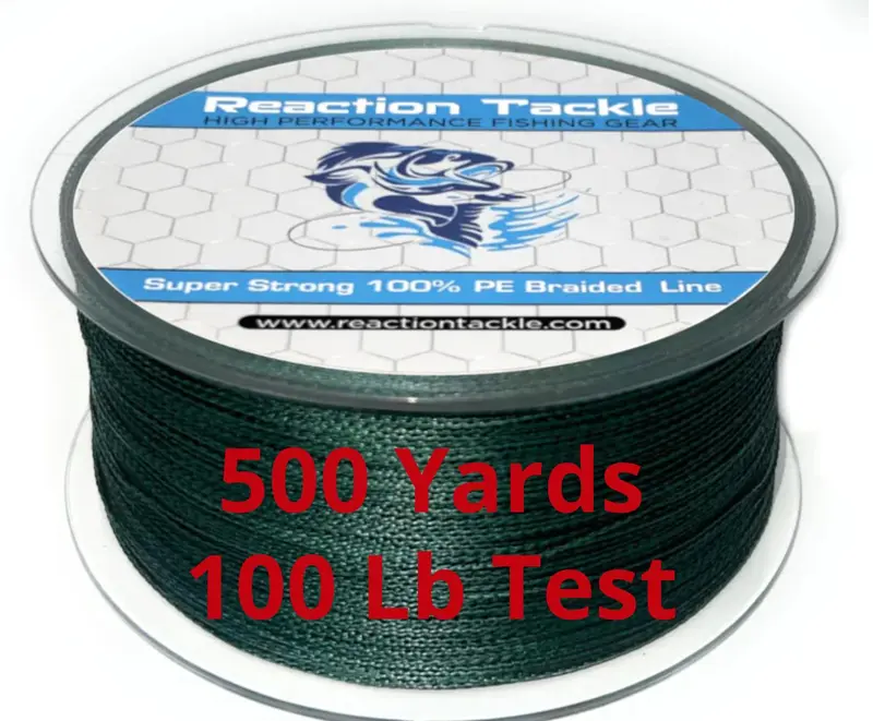 Braided Fishing Line - 500 Yards - 100 Lb Test - Moss Green