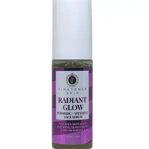 RADIANT GLow Face Serum  (Sensitive / normal ) With turmeric and vitamin C , anti-aging  glow with hyaluronic. face collagen, Hydrate  with vitamins