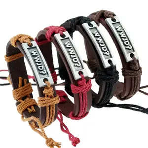 WWJD?Cowhide bracelet  Bracelet Religious Jewelry Trending Now