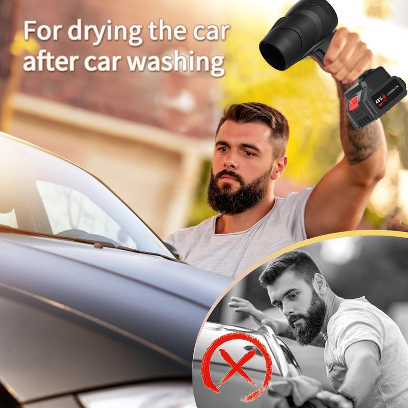 Turbo Jet Blower Cordless Super Power Air Duster Handheld Powerful Dryer for Car Dust Removal and Snow Removal Including Two Batteries