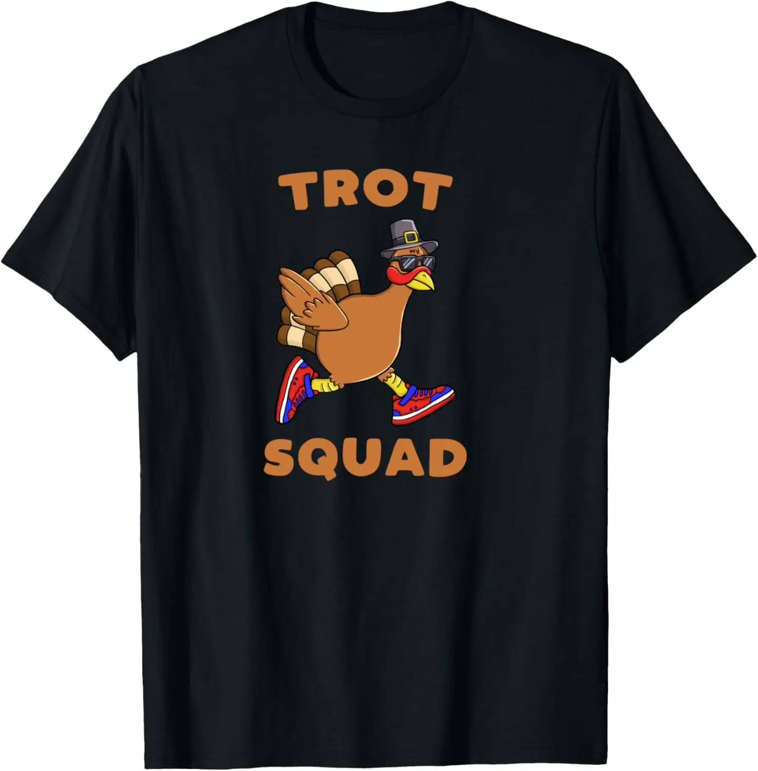 Turkey Trot Squad - Funny Thanksgiving Day Runner Pilgrim Gift Unisex Graphic Tee