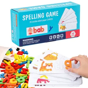 Letter Jigsaw Blocks, English Alphabet Early Education Cognitive Toys, with Color Recognition & Spelling Matching,TikTokShopBacktoSchool Wooden Puzzles Wooden Stacking Puzzle