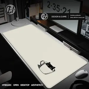 Funny black cat Mouse Pads Cute Cat Computer XXL Mausepad Company Desk Pad Large Kawaii Creative Cup Cat Cushion Office Accessories Rug 300X700