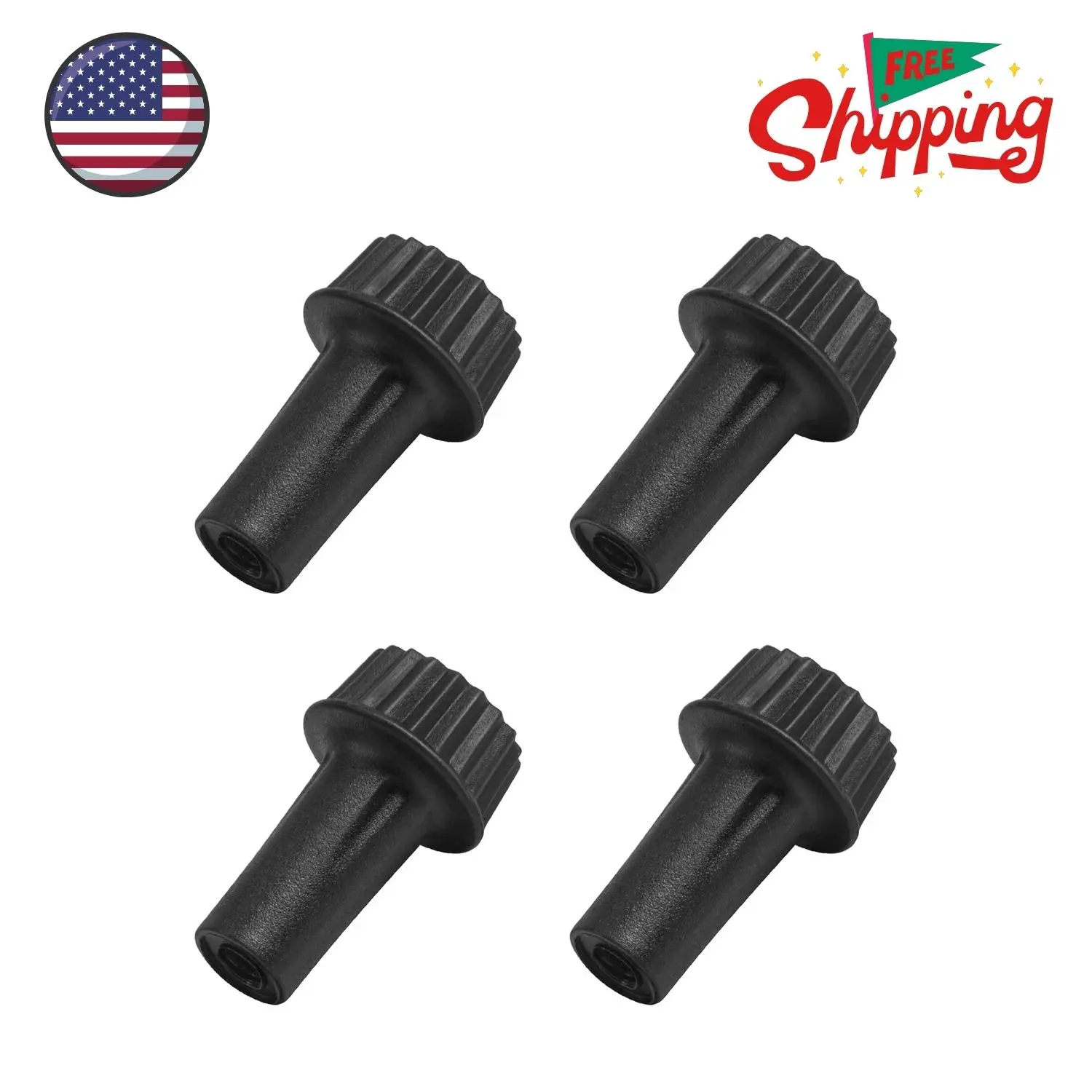 Light Lamp Turn On/Off Switch Knobs Replacement, Black, 20mm, 4-Pack