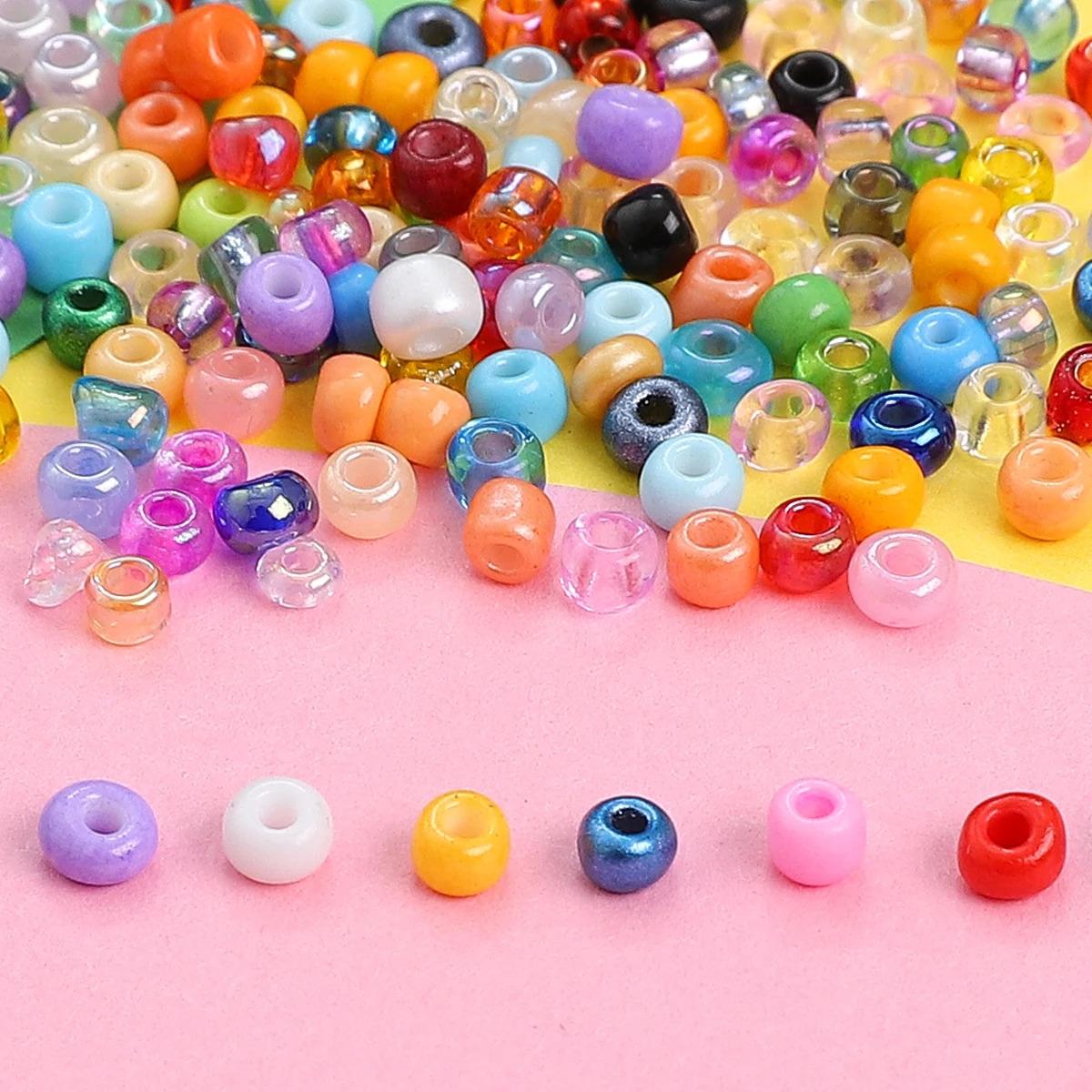 3mm Multicolor Glass Seed Beads Kit 12 Grid Organizer Box ≈6000pcs for DIY Bracelet Necklace Jewelry Making