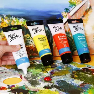 Montmartre Acrylic Paint Set 75ML, Student DIY Hand Drawn Textile Art Supplies, Ideal for Creative Projects & Painting