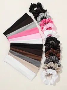 Women's Sports Headbands & Hair Ties Set, Elastic Headbands, Sweat-Absorbing Sporty Accessories for Spring Summer Daily Wear, Stylish Women's Essentials