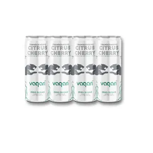 Vagari Energy Drink 12oz - Zero Sugar Beverage (4 Pack) for Sports and Energy