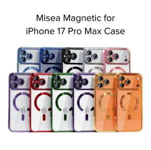 Misea Magnetic for iPhone 17 Pro Max Case Compatible with MagSafe [Never Yellowing] [Military Grade Drop Protection] Full Camera Lens