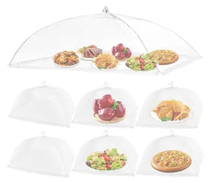 7pc Food Covers Set, Food Tents for Outside, 1 Extra Large + 6 Large  Mesh Food Covers for Outdoors, Screen Tent Nets for Party,Picnics,BBQ,Fruit Cover
