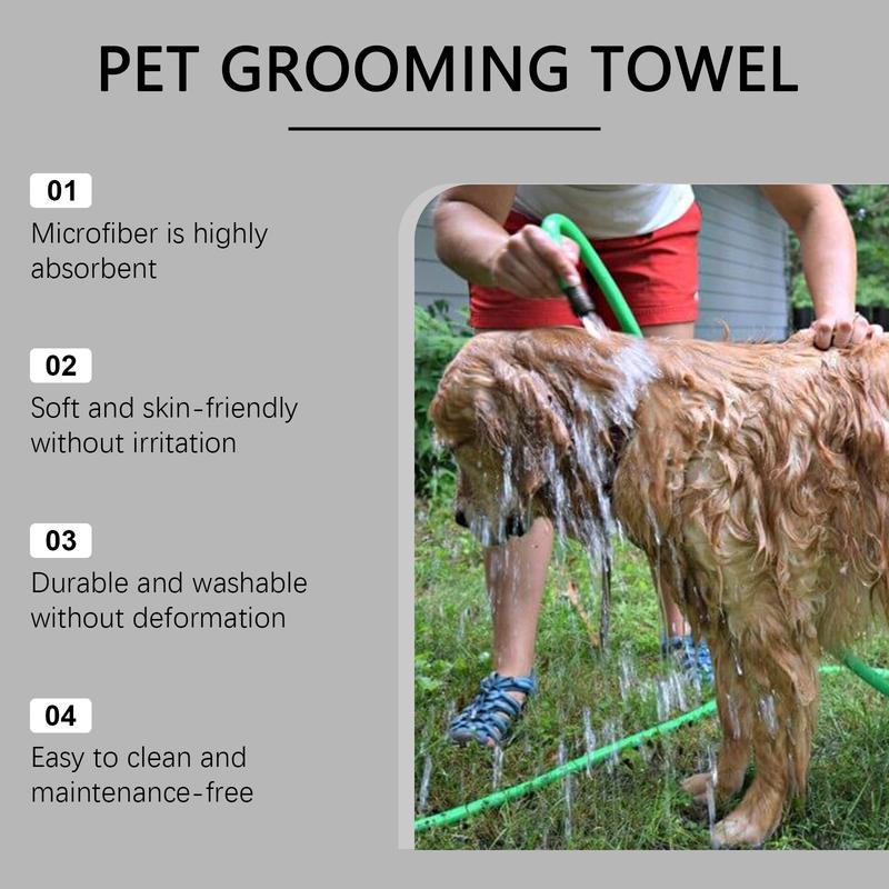Pet Towel: Pet Microfiber Absorbent Towel - Soft, Durable, Quick-Drying - Ideal for Pet Grooming and Carelitter pellets, spray, litter tray, litter box, removal