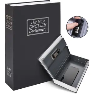 Book Safe Box with Combination Lock, Upgrade Dictionary Diversion Safe Secret Hidden Box for Home Office, Portable Safe Box for Money Cash Jewelry