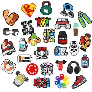Ivasky 30PCS Gym Shoe Charms for Clogs | Fitness Workout Sports Accessories for Kids & Teens Kit Cartoon Character Set Patriotic Shoe Decorations Stickers USA for Shoes unique  fashion gift