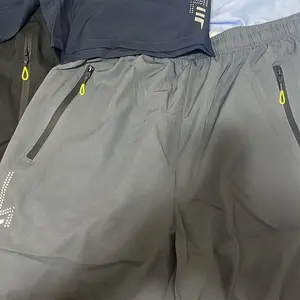 Men's Casual Shorts - Zipper Pockets, Soft Stretch Fabric, Stripes Print, Vertical Ribbed Details, Preppy Fitness Style, Mens Clothing, Clothes Products, Ideal for Spring/Summer Athletic Activities, Stripes Print Shorts, Soft Stretch Shorts